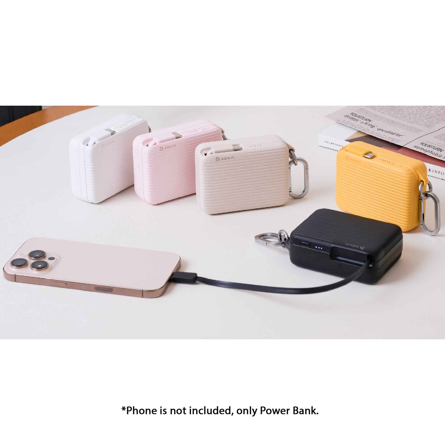 ADAM Elements VIONTA T1 10,000mAh Travel Power Bank with Built-In Cable CCC Certified