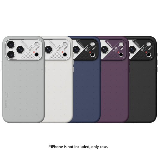 AULUMU A18 Particle Vegan Leather Case for iPhone 18 Pro Max / 18 Pro / 17 Pro Max / 17 Pro with Camera Control Button
