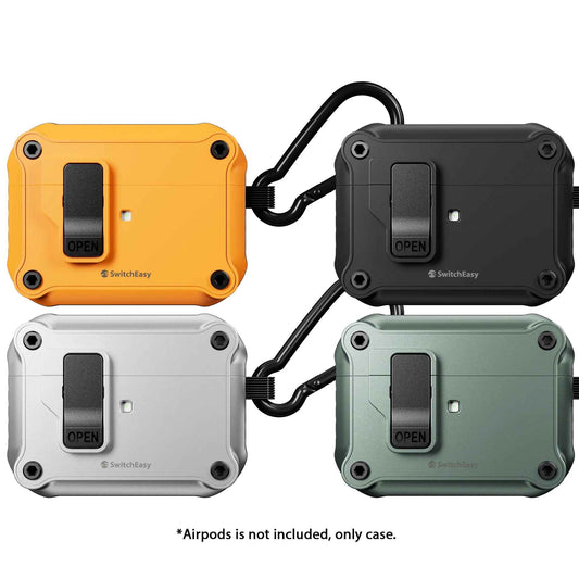 SwitchEasy Rugged Shield Case for AirPods Pro 2 / AirPods Pro 1 with Safety-lock Design