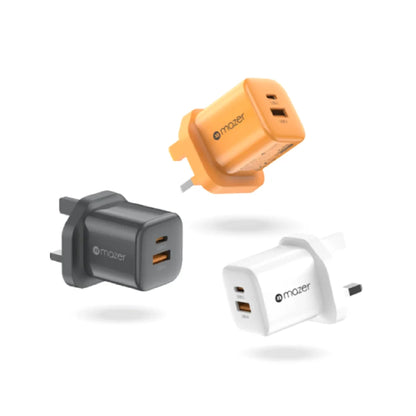 Mazer Prestige GaN Mini 35W Charger Wall Adapter Fast Charging ( 2 Ports )