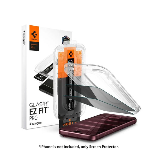 [2 PACK] Spigen GtR EZ Fit Pro HD Privacy Screen Protector for iPhone 18 Pro Max / 18 Pro with EZ Fit Tray