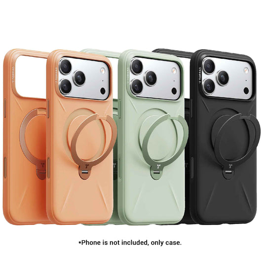 TORRAS Ostand Q3 Silicone Case for iPhone 17 Pro Max / 17 Pro - 360 Pivot Rotation Angle