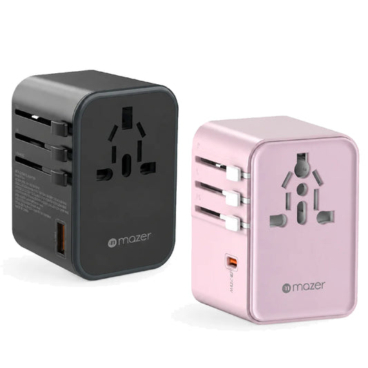 Mazer Infinite Travel PD 70W GaN Universal Travel Adapter Charge Up To 8 Device Simultaneously