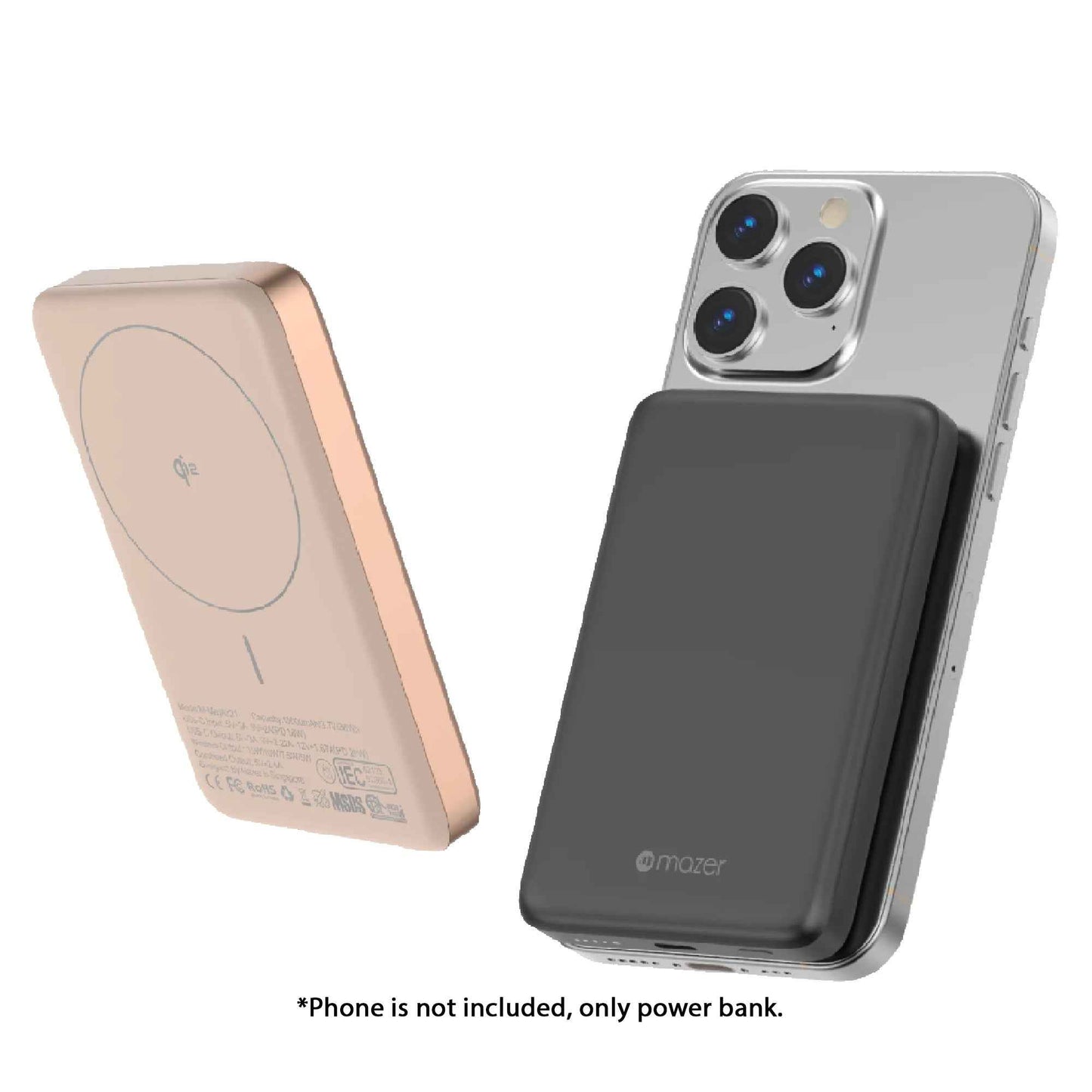 MAZER MagAir 21 - Qi2 Certified Ultra Slim Magnetic Power Bank 10000mAh 15W