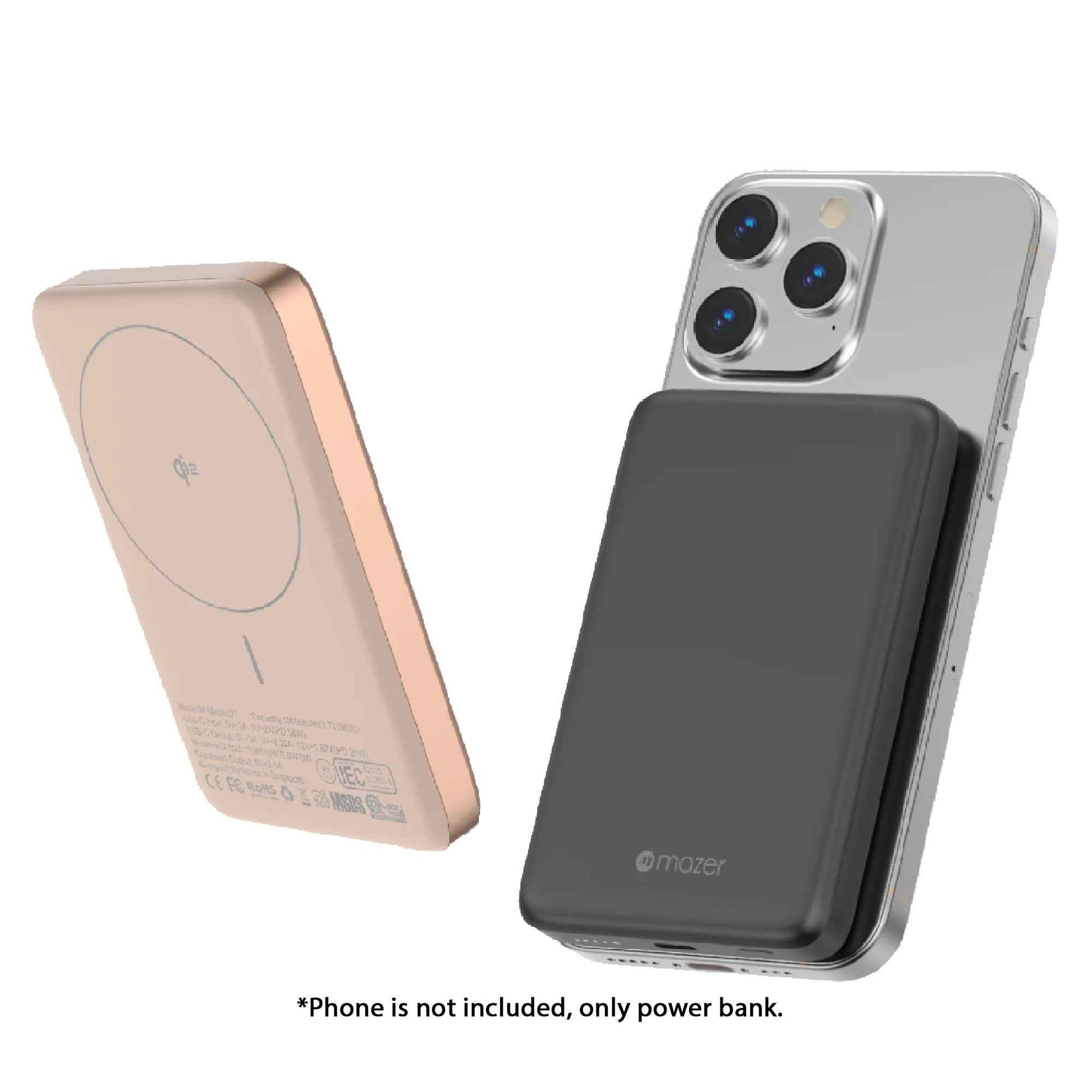 MAZER MagAir 21 - Qi2 Certified Ultra Slim Magnetic Power Bank 10000mAh 15W