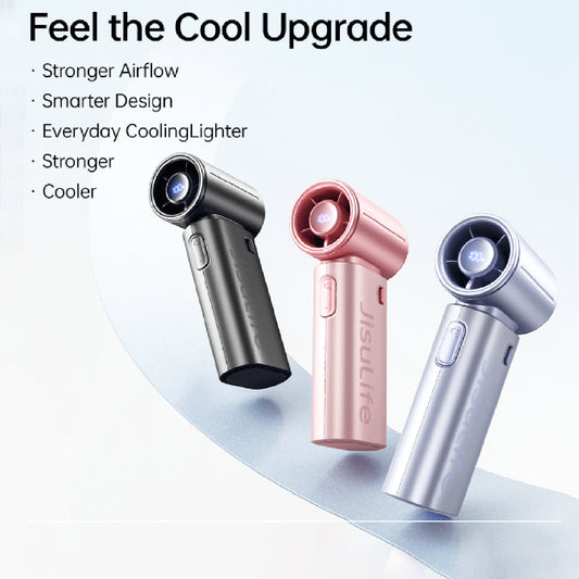 JisuLife Life9s 5000mAh Handheld Fan 22H Long Battery 10 m/s Airflow Slim Fan