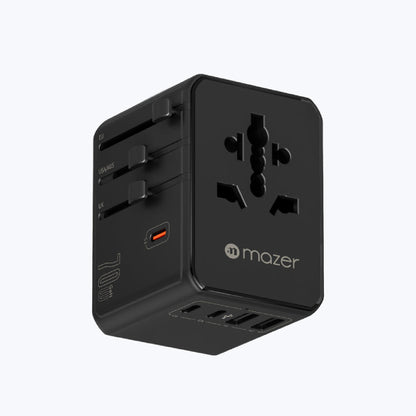 Mazer Infinite Travel PD 70W GaN Universal Travel Adapter Charge Up To 8 Device Simultaneously