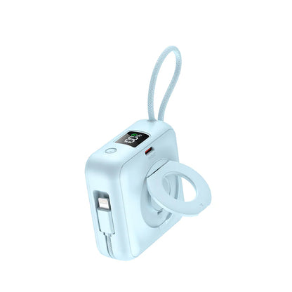 [ CCC Certified ] Hoda 10000mAh Dual Cable Fast Charging Powerbank With Magsafe And Holder