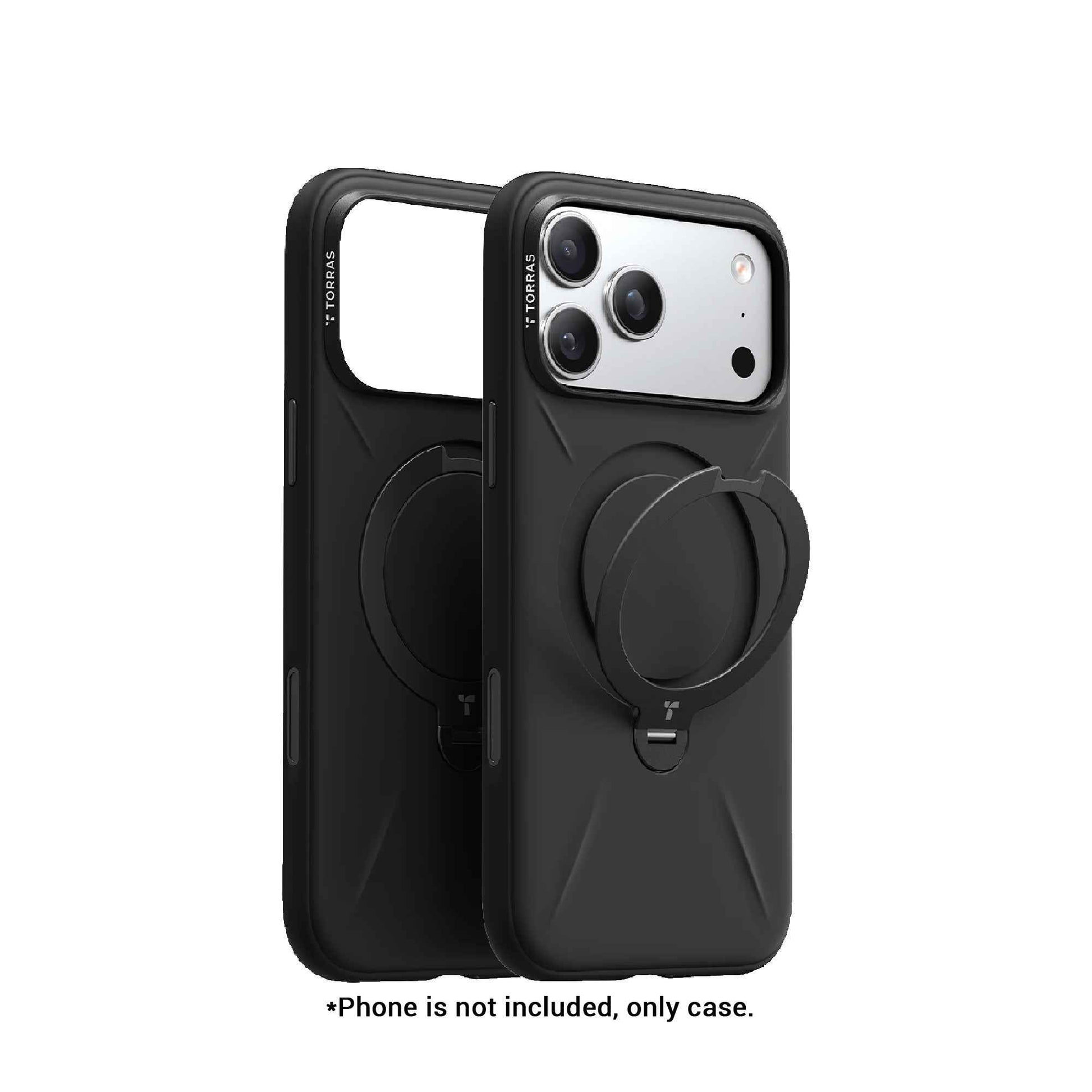 TORRAS Ostand Q3 Silicone Case for iPhone 17 Pro Max / 17 Pro - 360 Pivot Rotation Angle