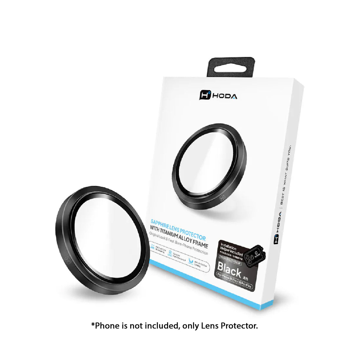 Hoda Sapphire Lens Protector for iPhone 18 Pro Max / 18 Pro with Helper