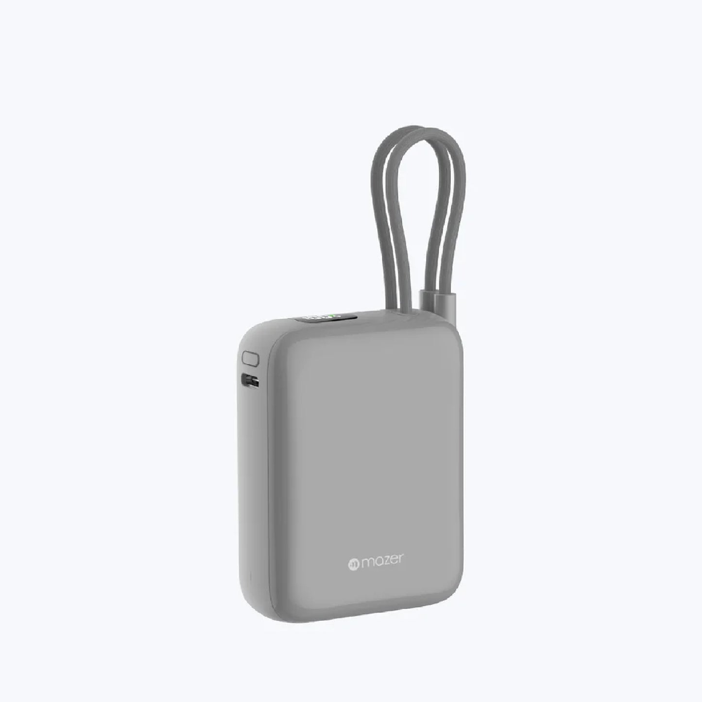 MAZER PowerCharge Nano Duo 10,000mAh PD35W Power Bank with Built-in Dual USB-C Cables CCC Certified