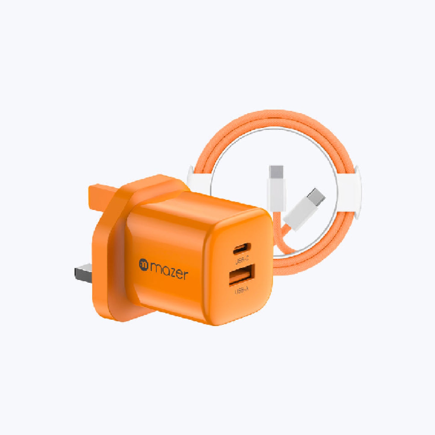 Mazer Prestige Combo 35W GaN Wall Adapter ( 2 Ports ) with PD60W USB-C Cable