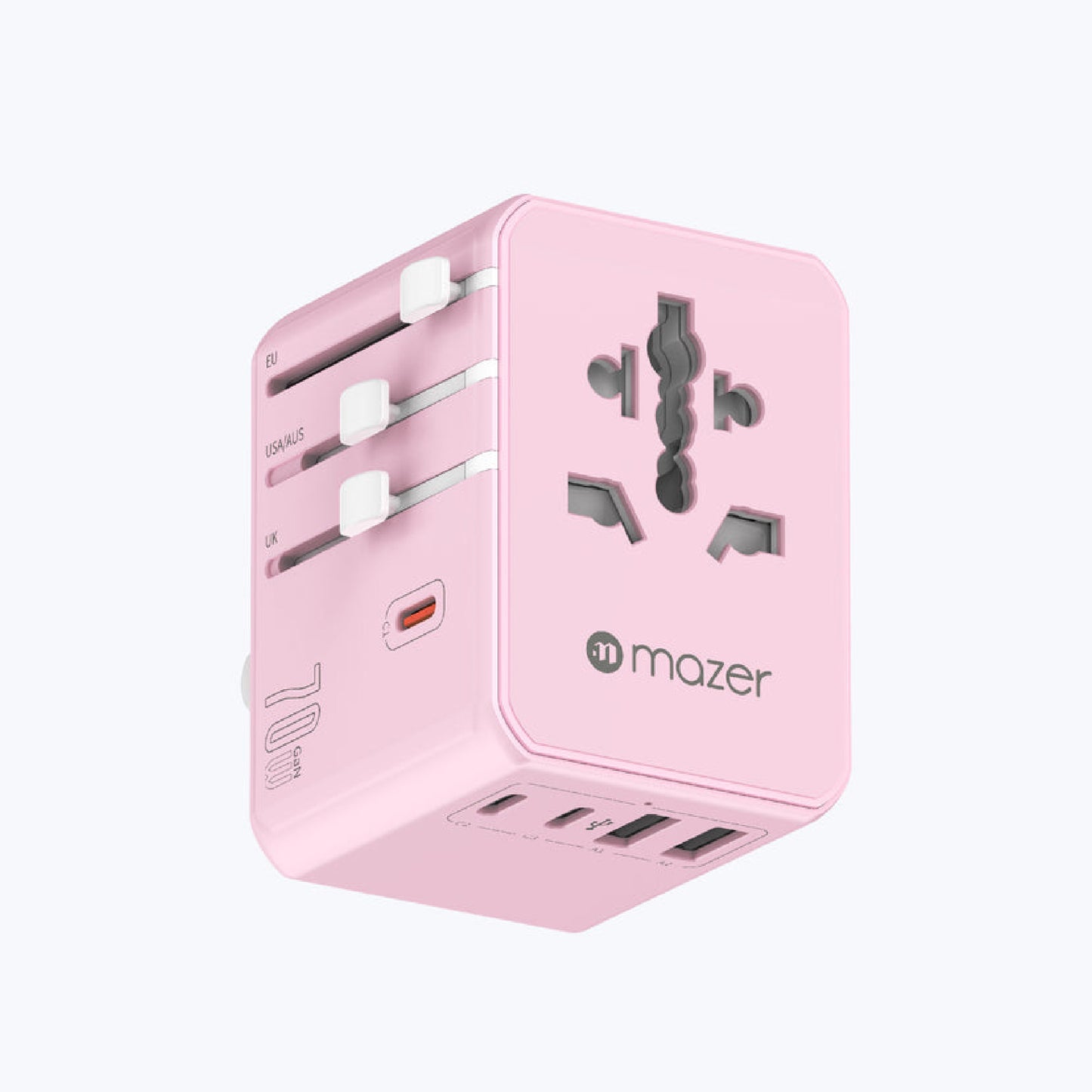 Mazer Infinite Travel PD 70W GaN Universal Travel Adapter Charge Up To 8 Device Simultaneously