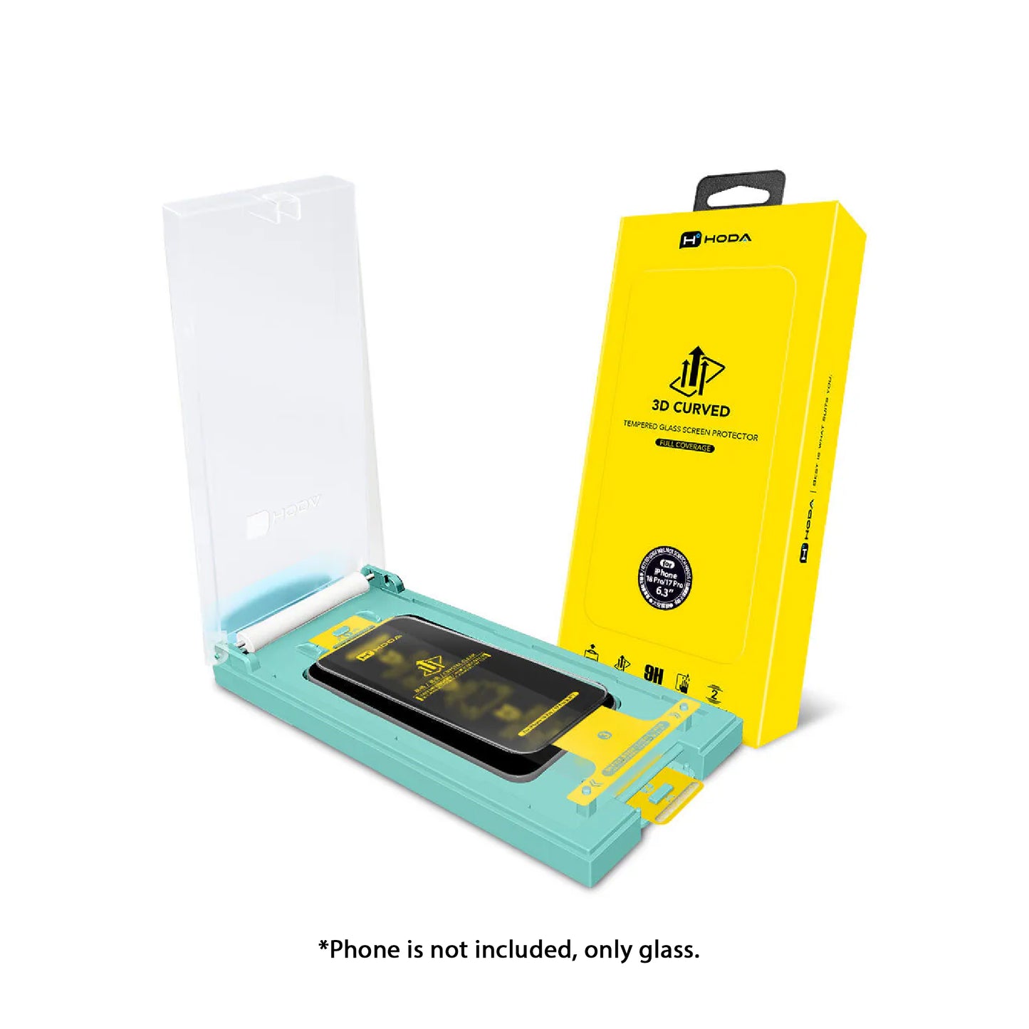 Hoda 3D Full Glue Clear Glass Screen Protector for iPhone 17 Pro Max / 17 Pro with Dust-Free Helper