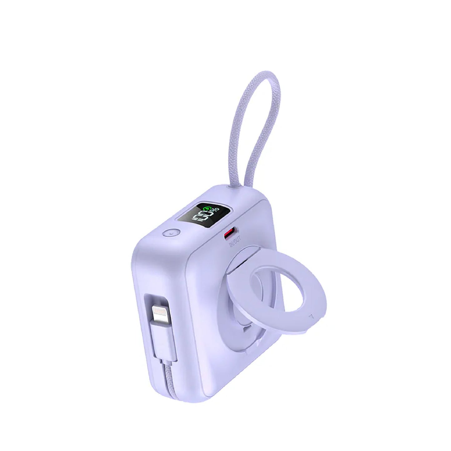 [ CCC Certified ] Hoda 10000mAh Dual Cable Fast Charging Powerbank With Magsafe And Holder