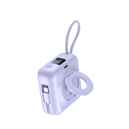 [ CCC Certified ] Hoda 10000mAh Dual Cable Fast Charging Powerbank With Magsafe And Holder