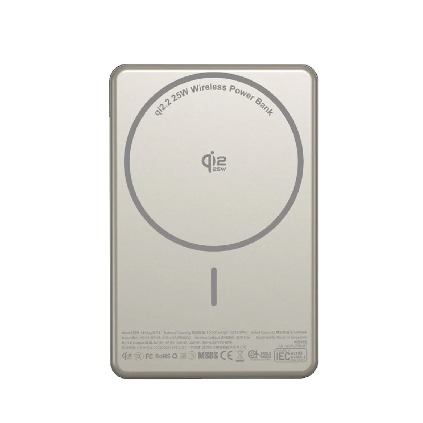 MAZER MagAir 31 CCC Certified & Qi2 25W Magnetic Power Bank 10000mAh