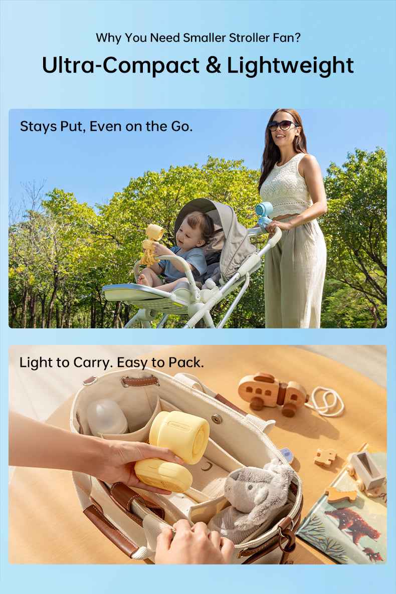 JisuLife Stroller Fan Life 4 ( 5000mAh ) Octopus / Clip Fan 38H Long Battery with Night Light
