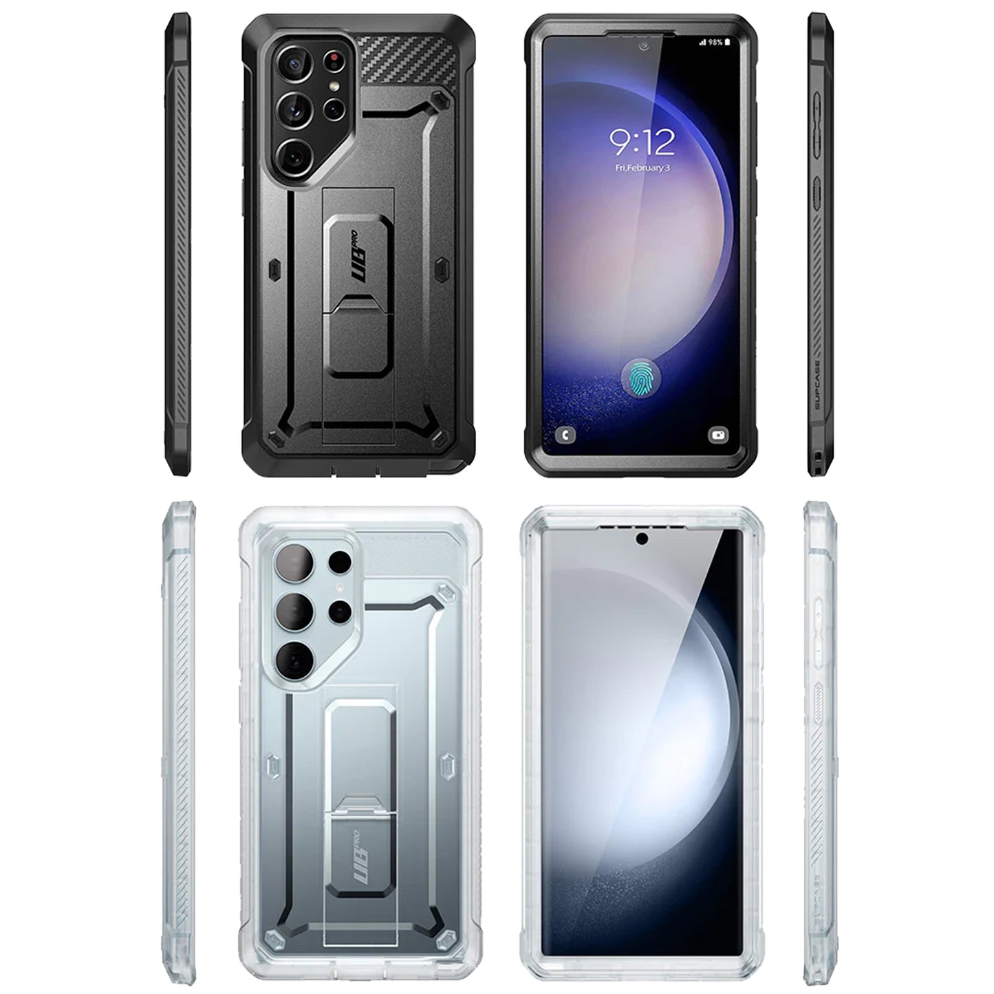 Supcase Unicorn Beetle Pro Case for Samsung Galaxy S24 Series - Build In Screen Protector and Kickstand