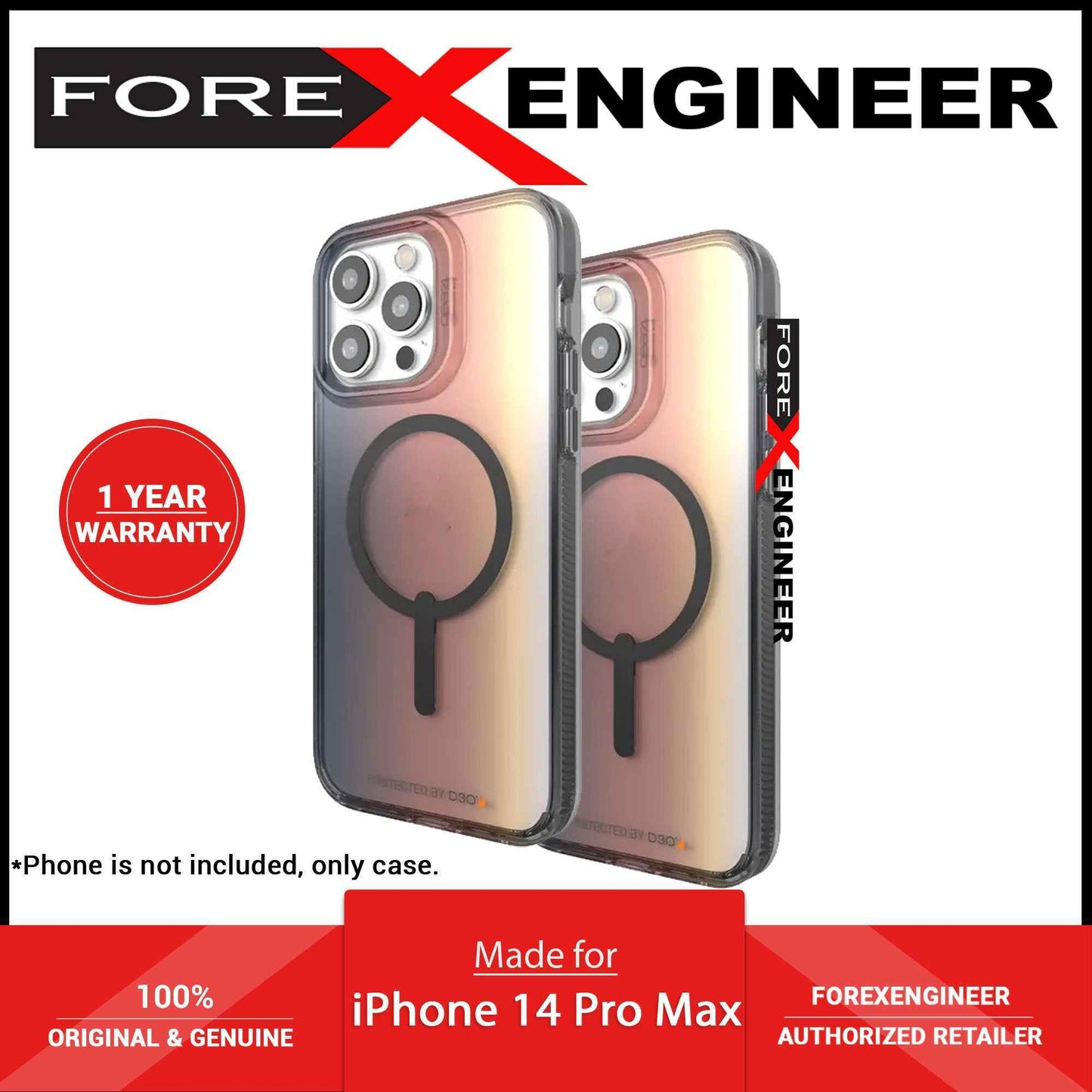 Gear4 D3O¬Æ Milan Snap for iPhone 14 Pro Max - Sunset Ombre (Barcode: 840056166004 ).