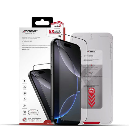 ZEELOT SOLIDsleek V2 ( 2.5D+ ) for iPhone 17 Series ( with EasyFit Installation Kit ) - Ultra HD VisionGuard