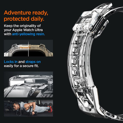 Spigen Rugged Armor Pro for Apple Watch Ultra 2 / Ultra - 49mm - Adjustable Band + Protective Cover - Forexengineer -Malaysia- 8809811868791-8809811868807-8809896742733