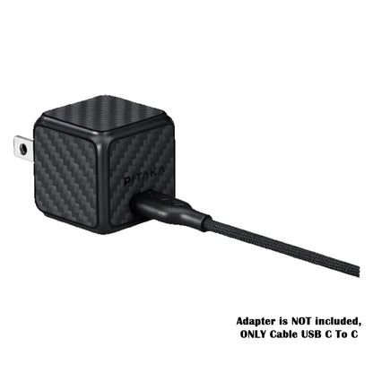 PITAKA Flex Braided Cable USB C To C - USB 2.0 60W Charging / 480Mbps Data Transfer - Forexengineer -Malaysia- 7493554150216