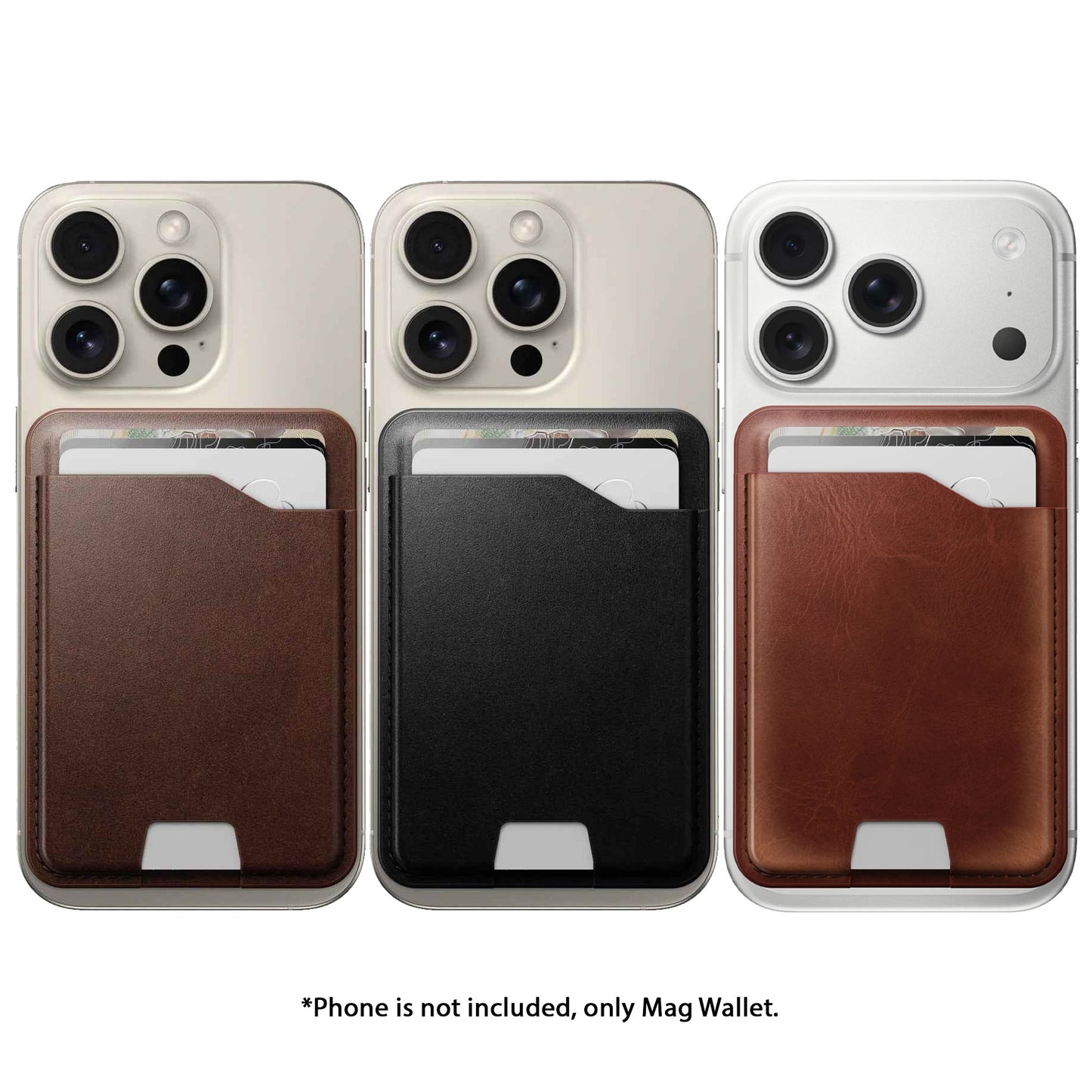 Nomad Horween Leather Mag Wallet with MagSafe & Find My Tracking
