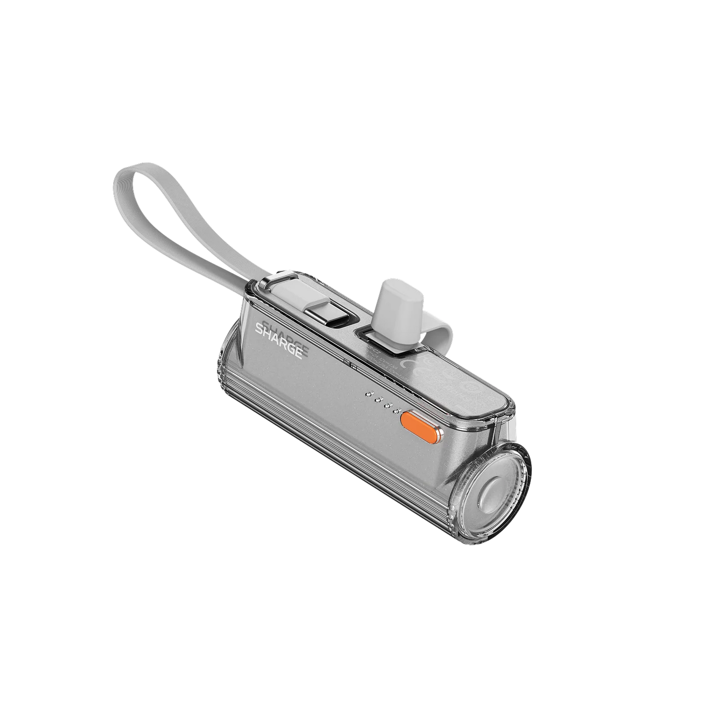 Sharge Flow Mini 2 - Swappable USB-C & Lightning Connector with Built-in USB-C Cable