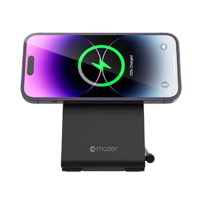 MAZER Mag Trifold Magnetic & Qi2 3-in-1 Foldable Wireless Charger - MagSafe Compatible - Forexengineer -Malaysia