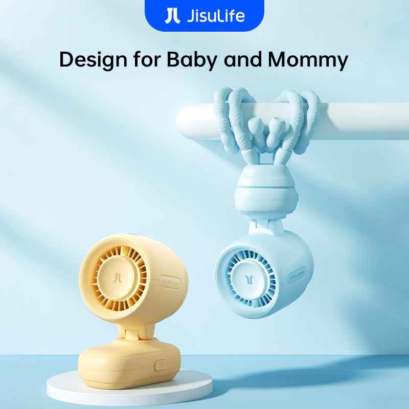 JisuLife Stroller Fan Life 4 ( 5000mAh ) Octopus / Clip Fan 38H Long Battery with Night Light