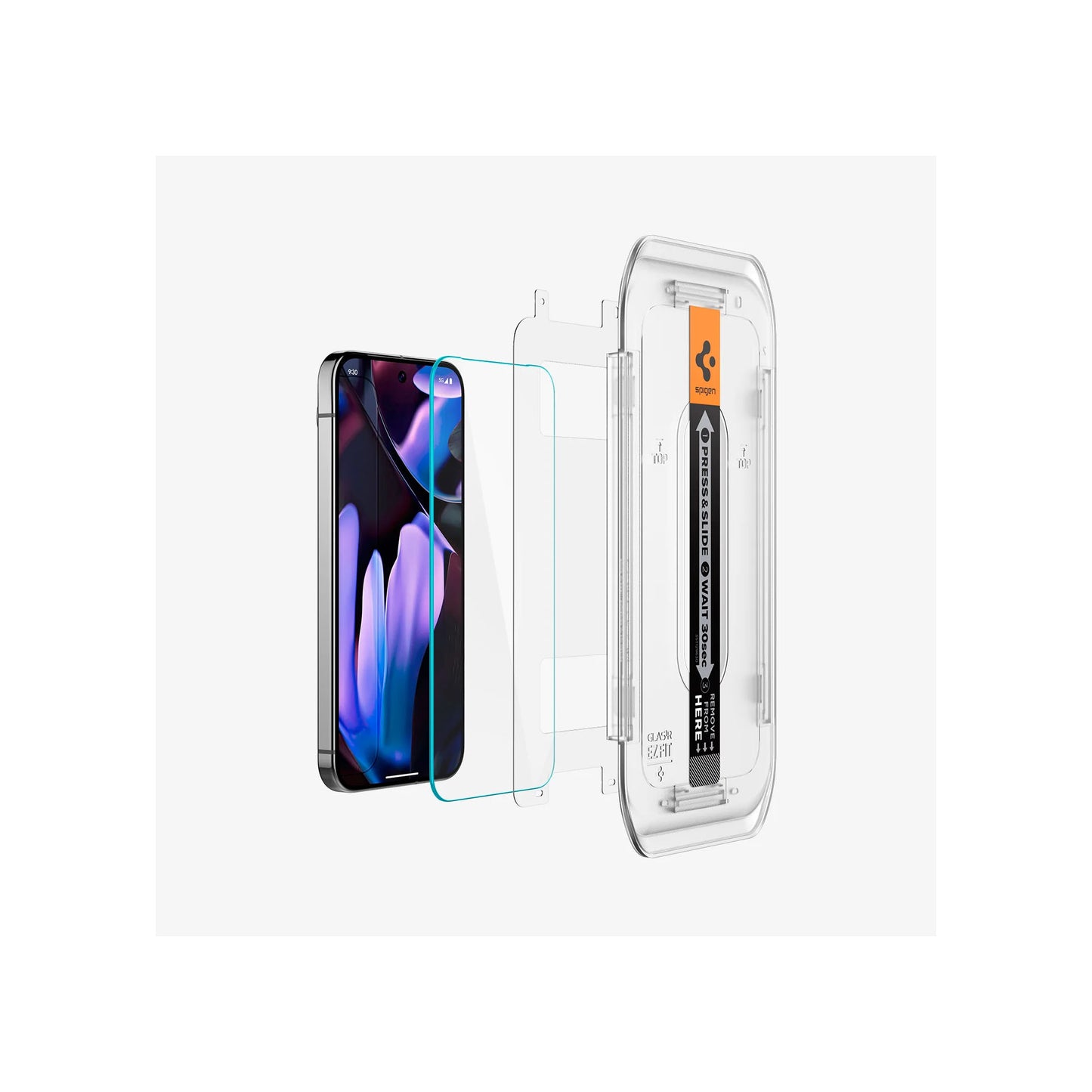 [2 Pack] Spigen GLAS.tR EZ Fit Tempered Glass Screen Protector for Google Pixel 9 Pro XL / Pixel 9 Pro / Pixel 9 - EZ Fit Tray Included - Clear