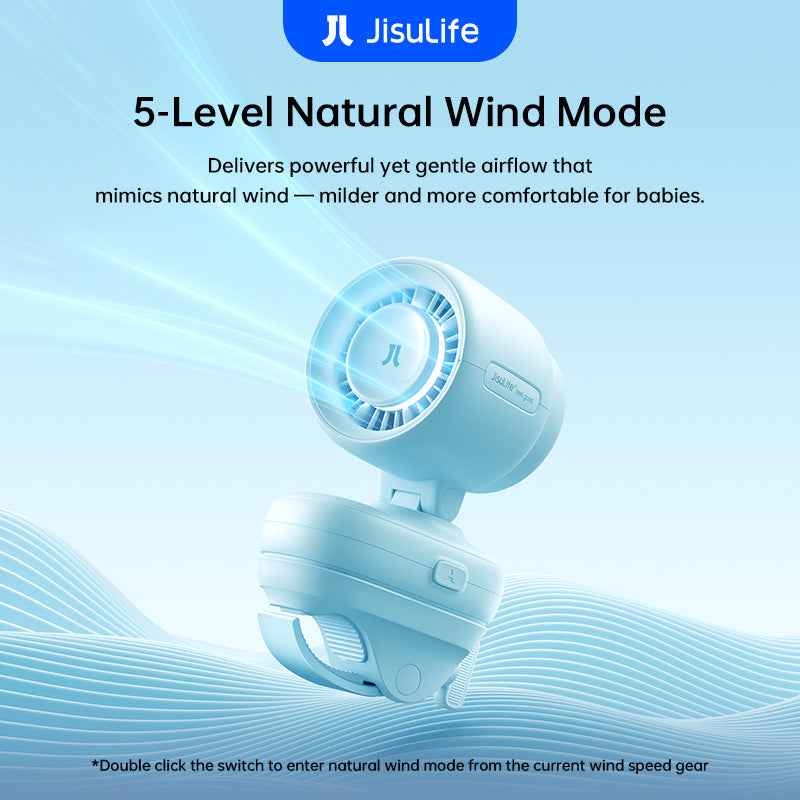 JisuLife Stroller Fan Life 4 ( 5000mAh ) Octopus / Clip Fan 38H Long Battery with Night Light