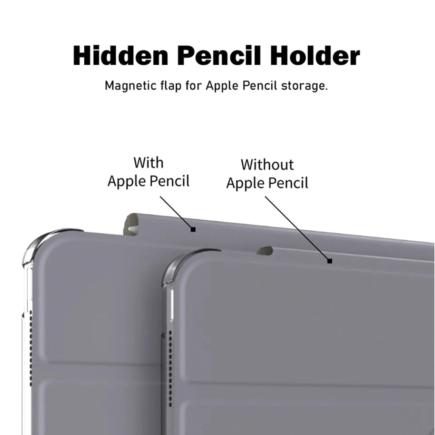 SwitchEasy Origami Nude Flexi-Folding Folio Clear Case for iPad Air 13" M4/M3/M2 (2026/2025/2024) / iPad Pro 12.9" (2022-2018)