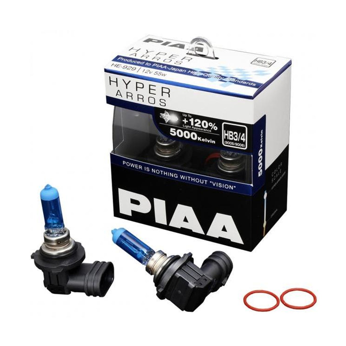 [1 Year Warranty] PIAA Hyper Arros 5000k Halogen Bulb H1 / H3 / H4 / H7 / H8 / H11 / HB3 / HB4 - 2 pcs Bulb