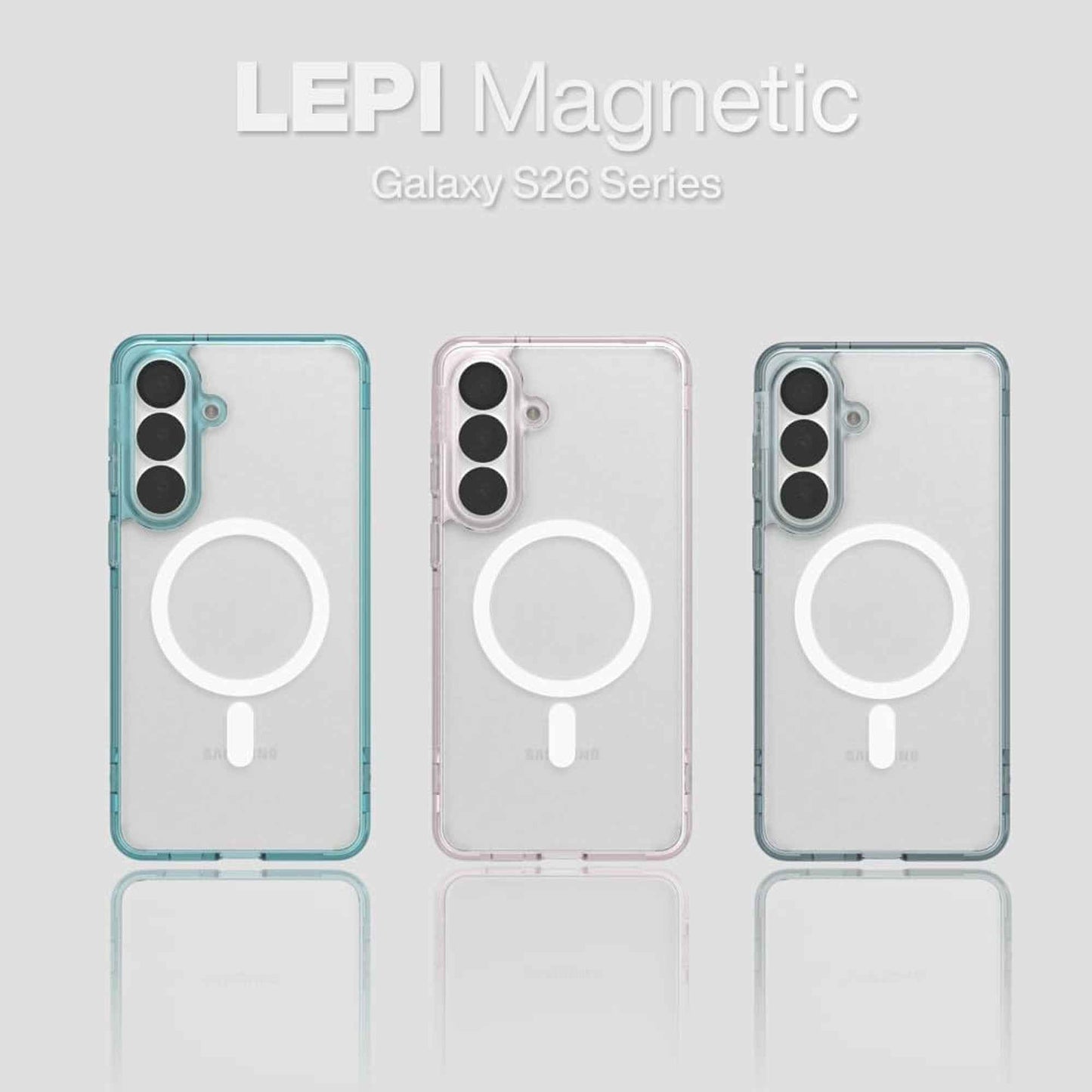 PLES Lepi Air Layer Magnetic Case for Samsung Galaxy S26 Series - Dual-Line Air Layer Bumper Protection