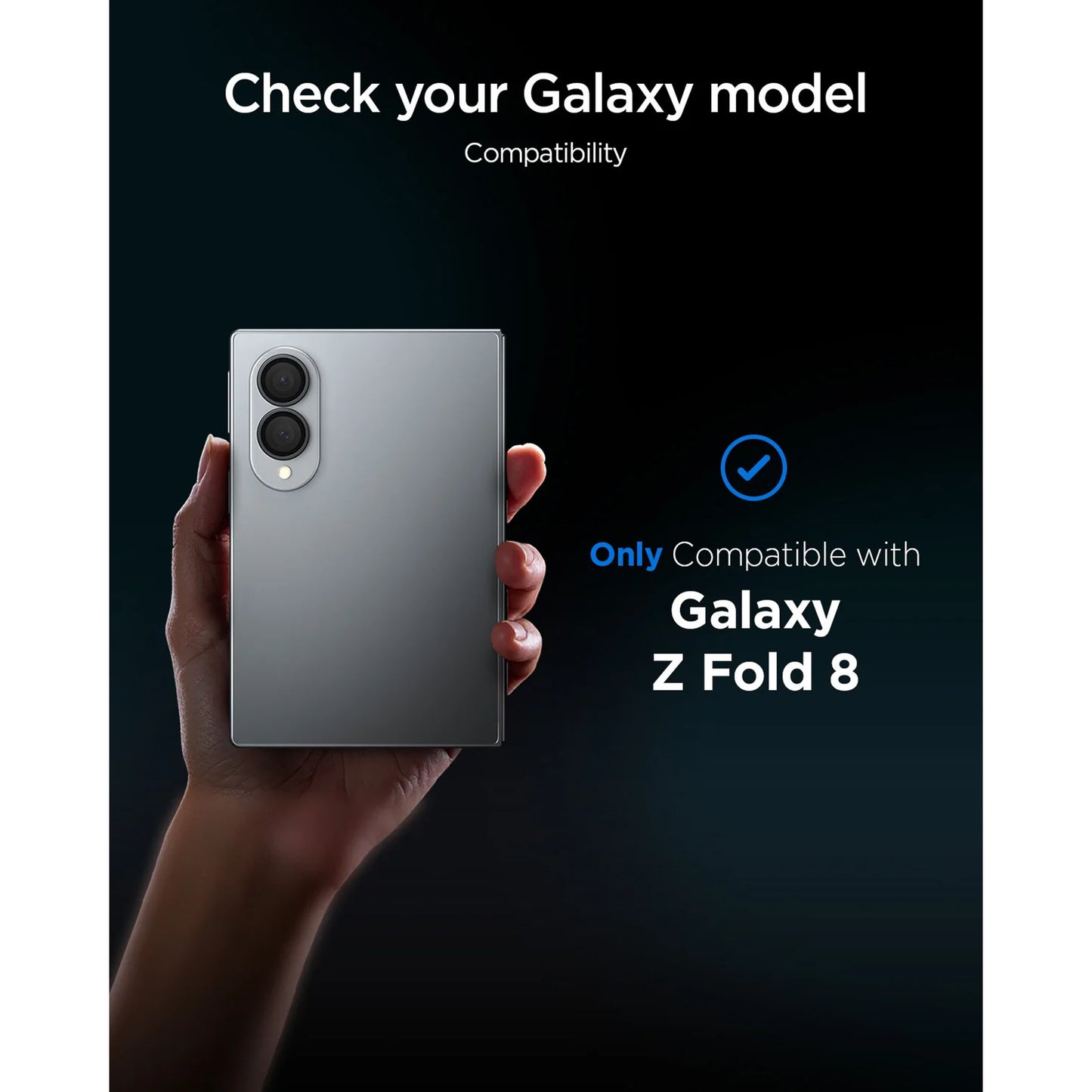 [2 Pack] Spigen Glas.tR EZ Fit Optik Pro HD Camera Lens Protector for Samsung Galaxy Z Fold 8
