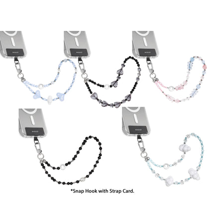 MAGEASY Beaded Wrist Strap + Strap Card - 360° Rotating Metal Buckle