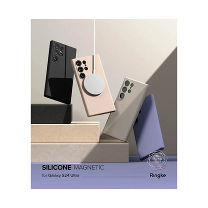 Ringke Silicone Magnetic for Samsung Galaxy S24 Ultra - MagSafe Compatible - Forexengineer -Malaysia