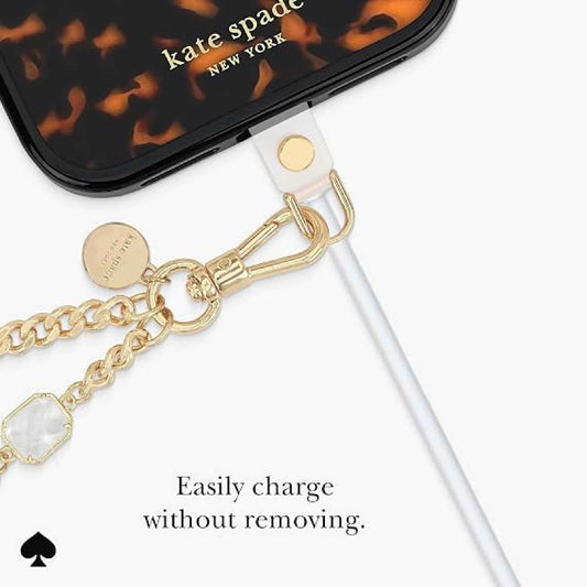 Kate Spade Phone Charm with Anchor Card Universal Wrist Strap - Set in Stone