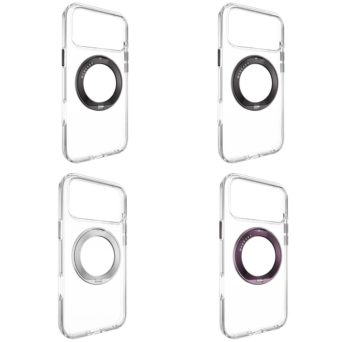 MAGEASY Bright 360 M Never Yellowing Protective Clear Magnetic Case for iPhone 18 Pro Max / 18 Pro / 17 Pro Max / 17 Pro
