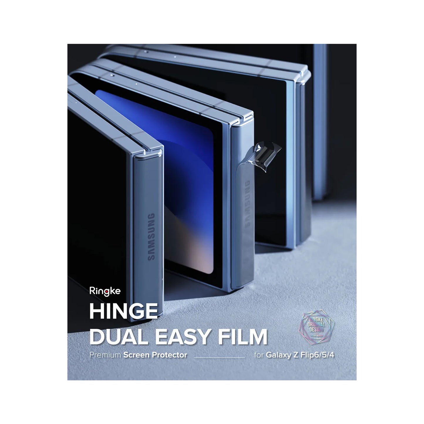 [2 PACK] Ringke Dual Easy Hinge Film for Samsung Galaxy Z Flip 6 / Flip 5 / Flip 4