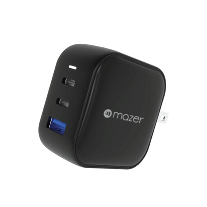 Mazer GaNPrestige 66W GaN Wall Charger with Travel Pins (3 Ports) with 1.5M USB-C Cable - Forexengineer -Malaysia