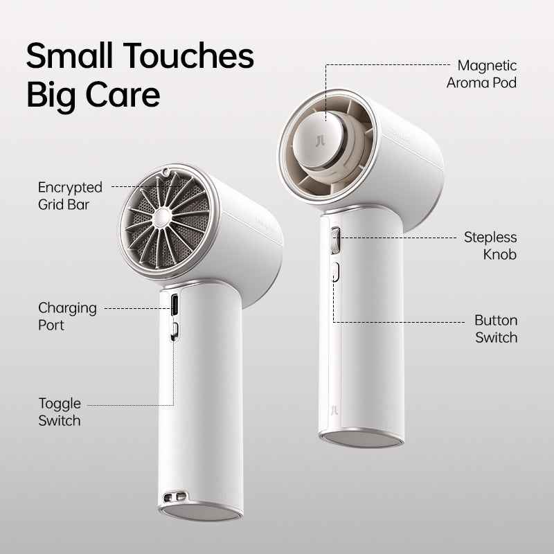 JisuLife PRO1 MINI Handheld Fan 4250mAh 30H Runtime with Magnetic Aroma Pad