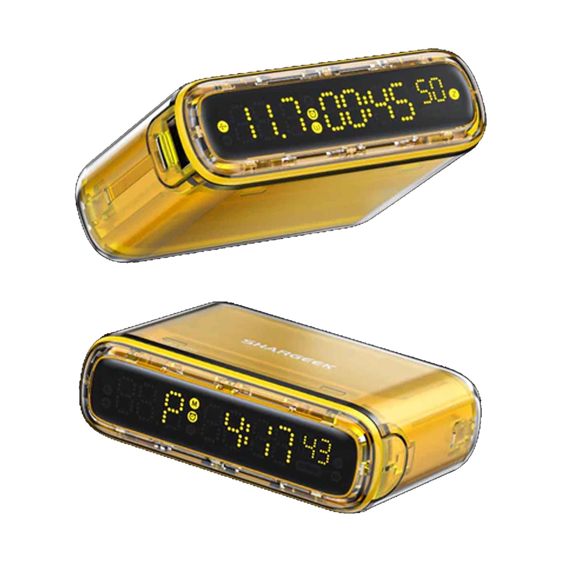 Sharge Shargeek Starship Seer 10000 mAh Powerbank 35W Build-In Cable and Digital Alarm Clock - Forexengineer -Malaysia- 6973154657373-6973154656918