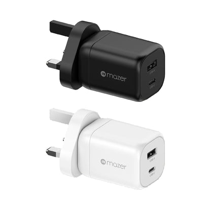 Mazer Prestige GaN Mini 60W Dynamic Power Wall Adaptor Charger Fast Charging ( 2 Ports )