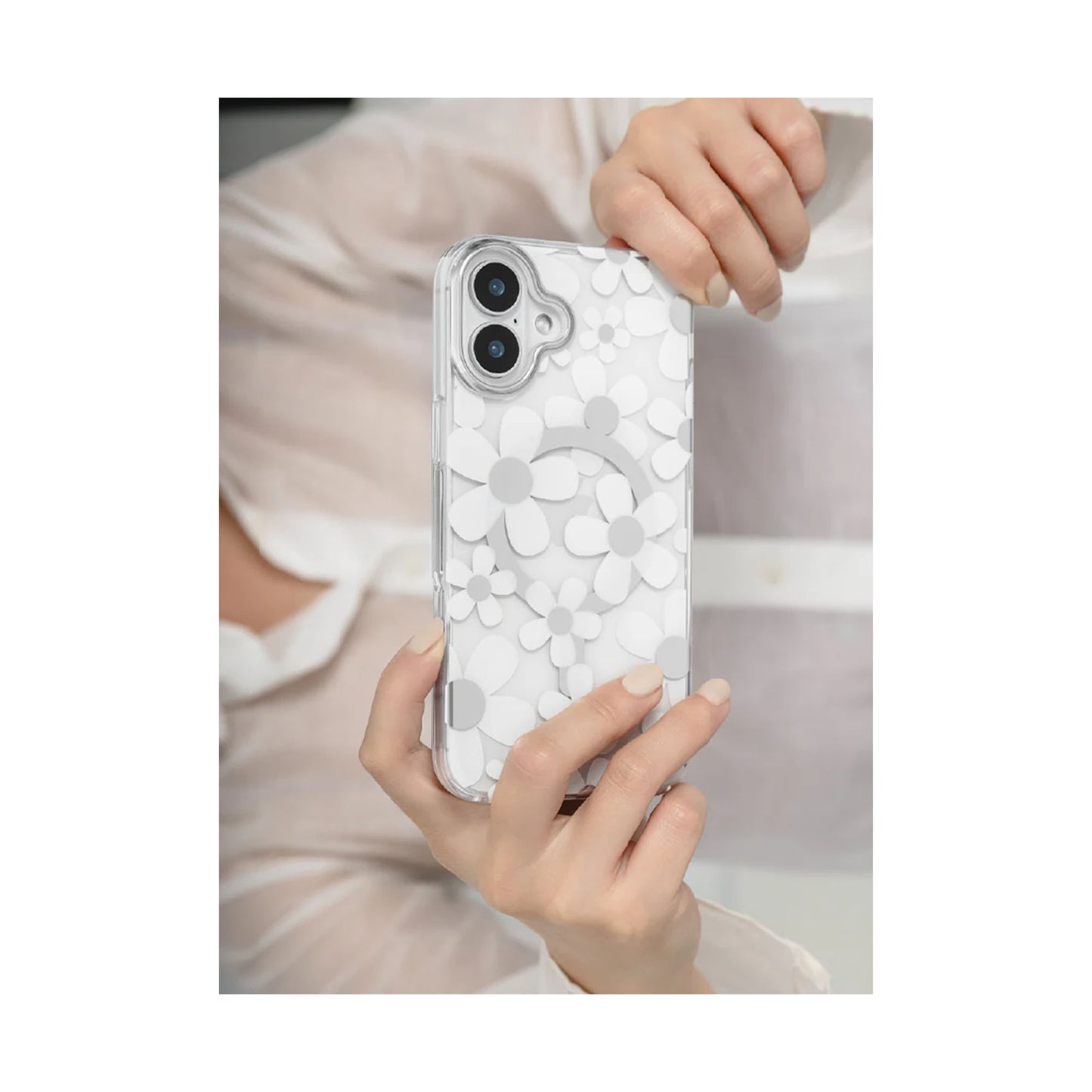 SwitchEasy Fleur M 3D Patterned for iPhone 16 Series - MagSafe Compatible