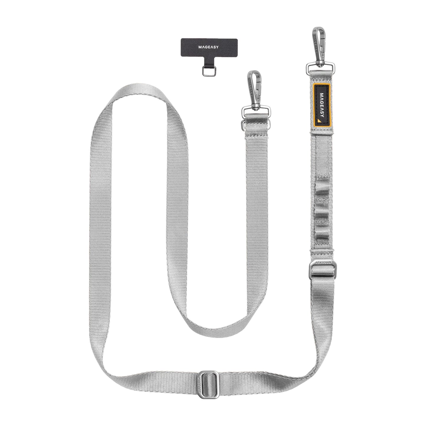 MAGEASY ROVER Utility Strap Dual Clip + Strap Card - Multiple Loops for Hands-free Carrying