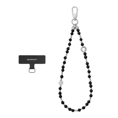 MAGEASY Beaded Wrist Strap + Strap Card - 360° Rotating Metal Buckle