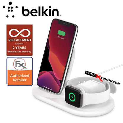 Belkin BOOST‚ÜëCHARGE‚Ñ¢ 3-in-1 Wireless Charger for Apple Devices (Barcode : 745883795741 ).